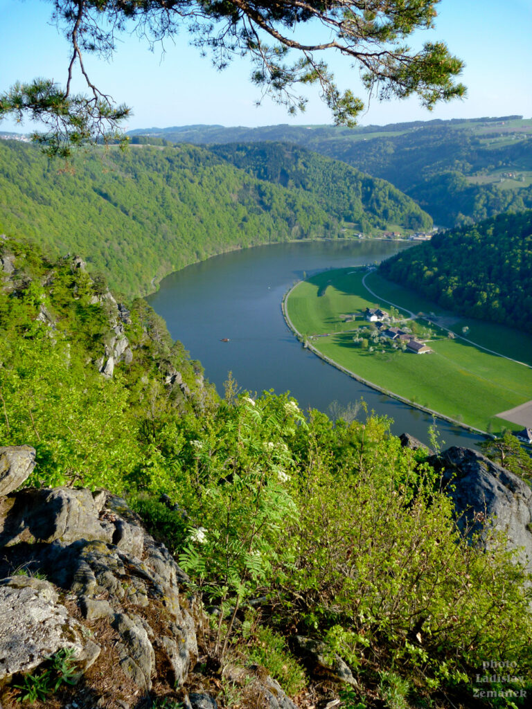 výhled na meandr Dunaje