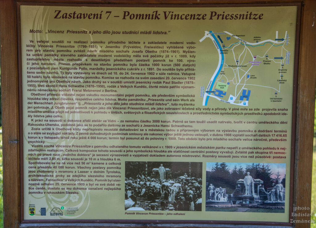 Jeseník - Vincenz Priessnitz - památník