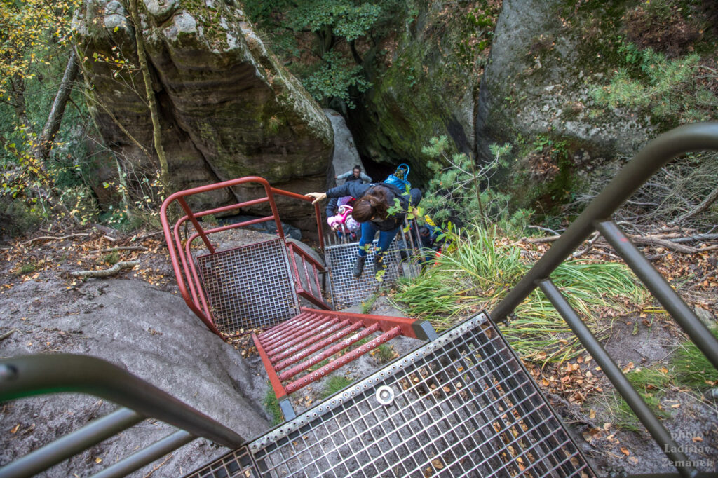Saské Švýcarsko - schody ve skalách