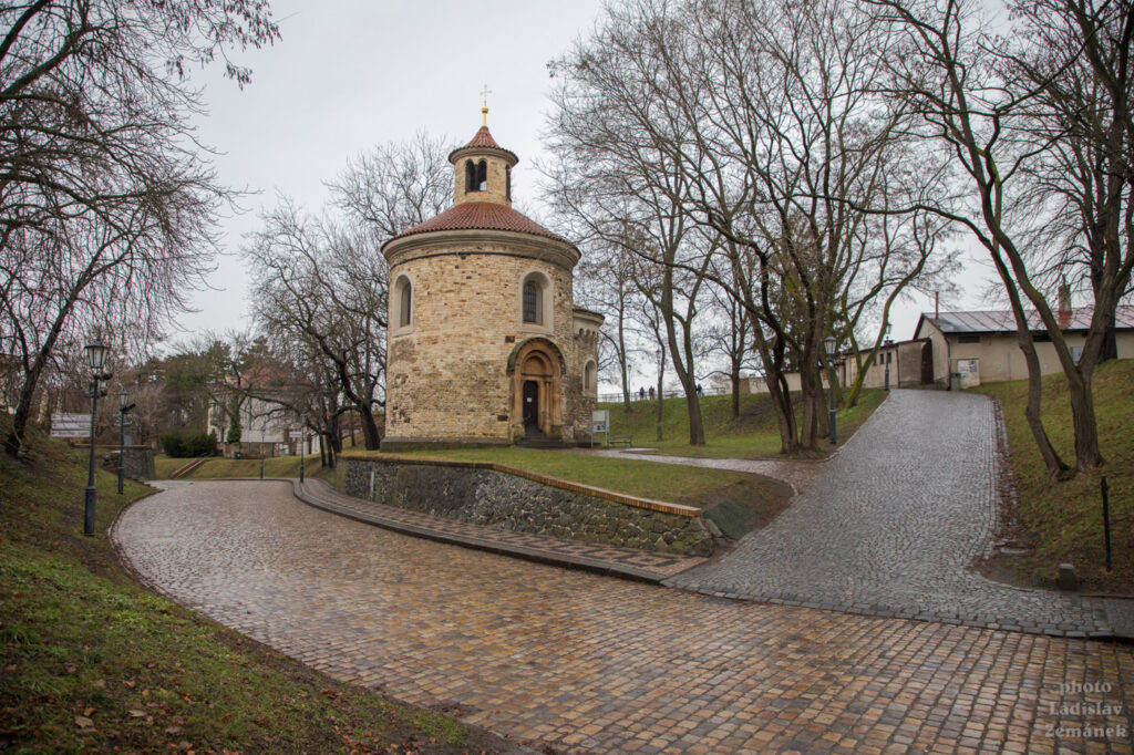 Zimní deštivý den - Vyšehrad - rotunda sv. Martina