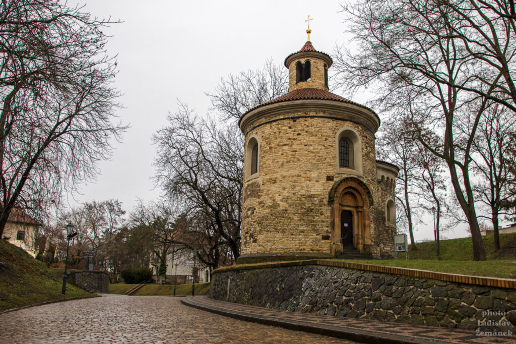 Zimní deštivý den - Vyšehrad - rotunda sv. Martina