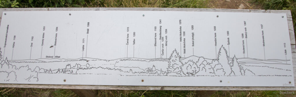Informační tabule - šumavské kopce