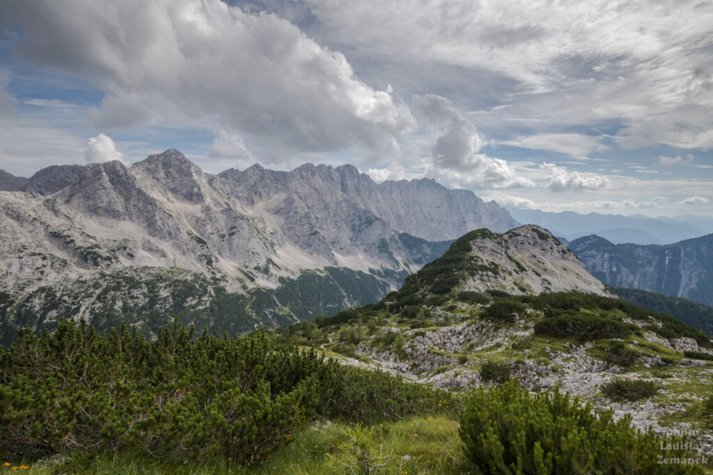 Zadnjiški Ozebnik - výhled na alpské vrcholy