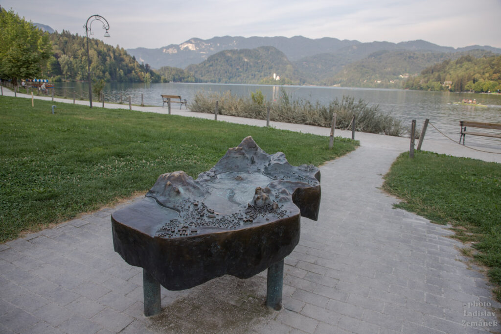 model okolí jezera Bled